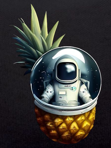 Astronaut in pineapple