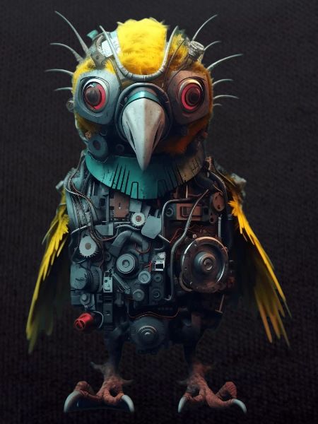 Mignon oiseau Steampunk