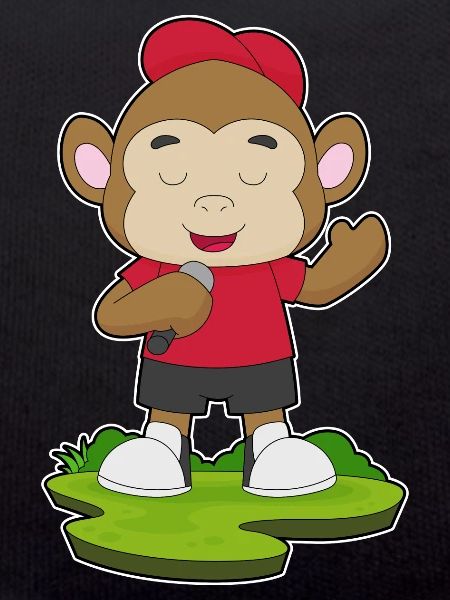 Monkey Singer Microphone Singing