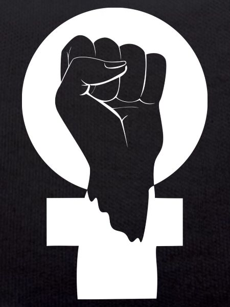 White feminist symbol