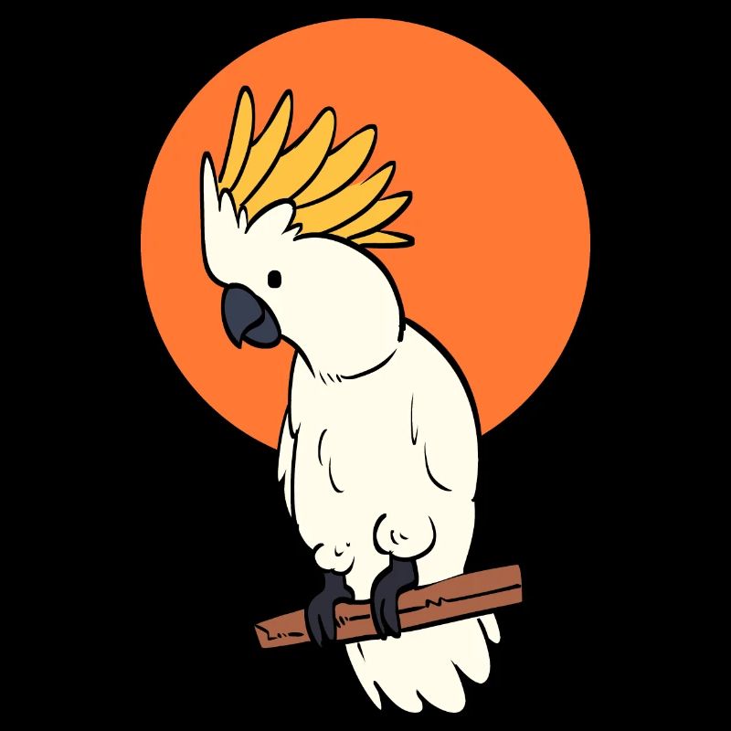 Netter Kakadu Vogelbeobachter