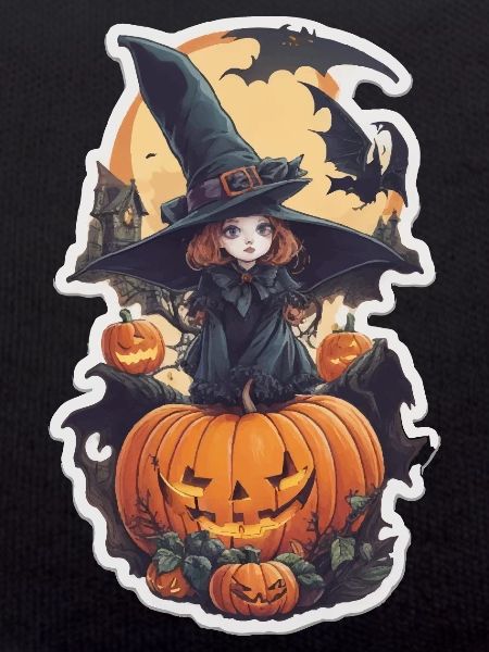 Helloween Pumpkin Witch