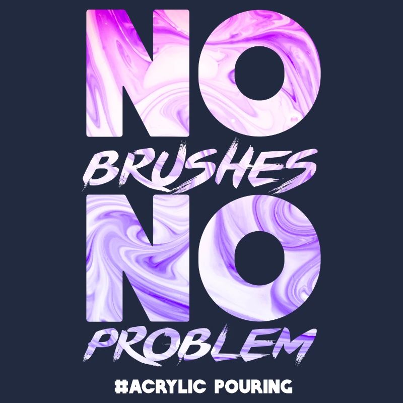 No brush No problem Acrylic pouring
