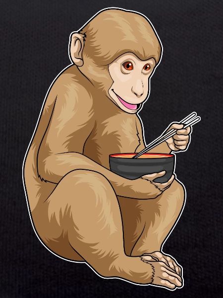 Affe Koch Ramen Kochen