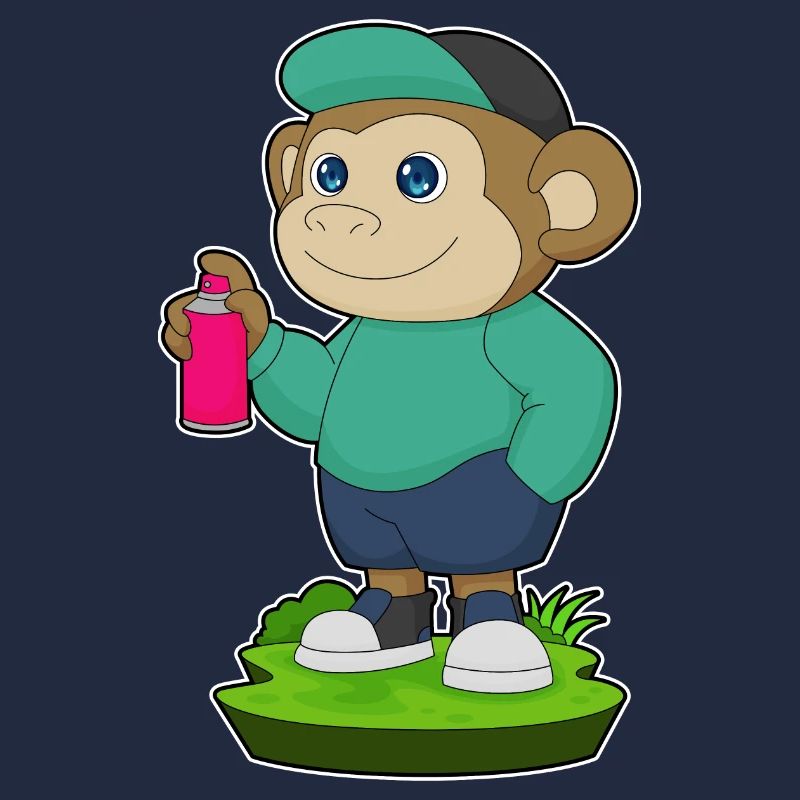 Spray de peintre singe