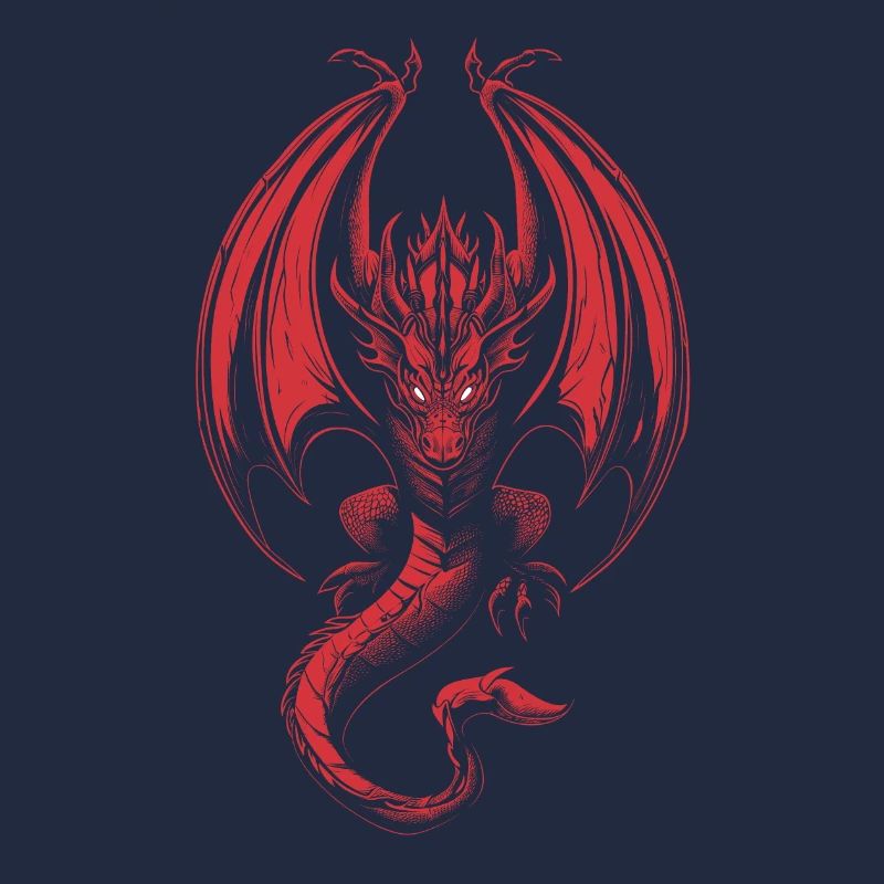 Roter Drache zügellos