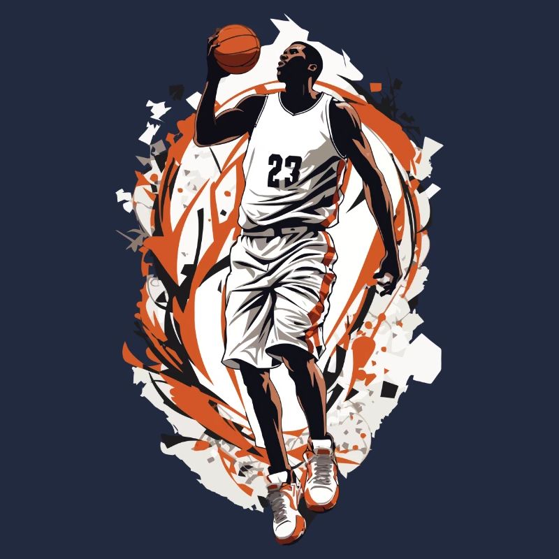 Joueur de basket-ball dynamique aux lancers francs