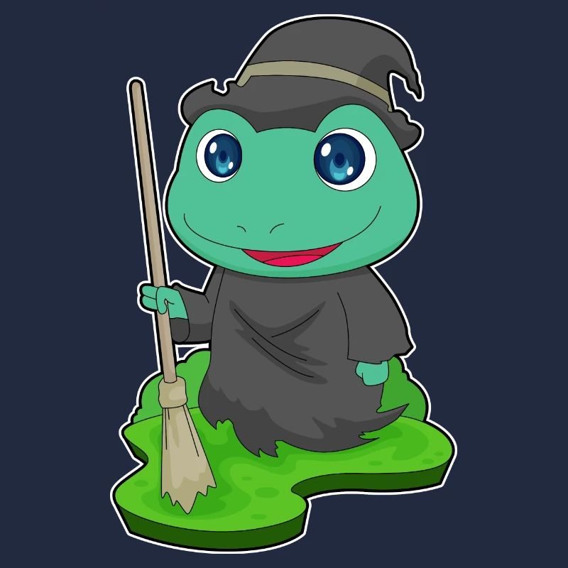 Balai de sorcière grenouille