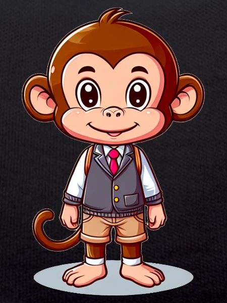 Cute Schoolboy Monkey
