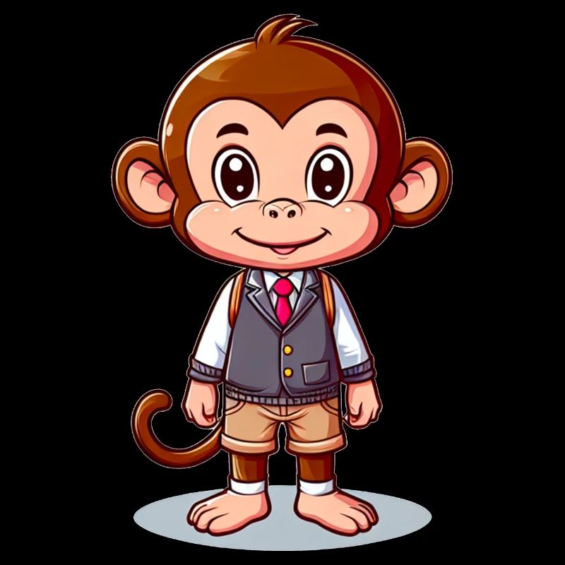 Cute Schoolboy Monkey