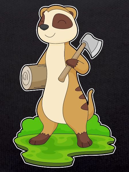Meerkat Lumberjack Axe Forest