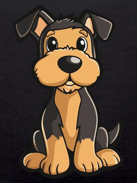 Airedale Terrier Hund Comic Niedlich