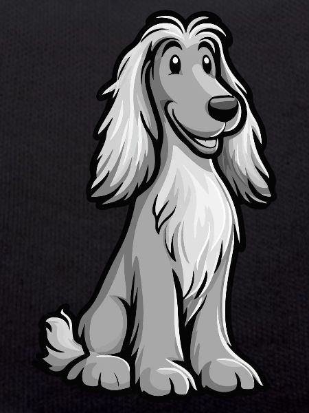 Afghan Hound Hund Comic Niedlich