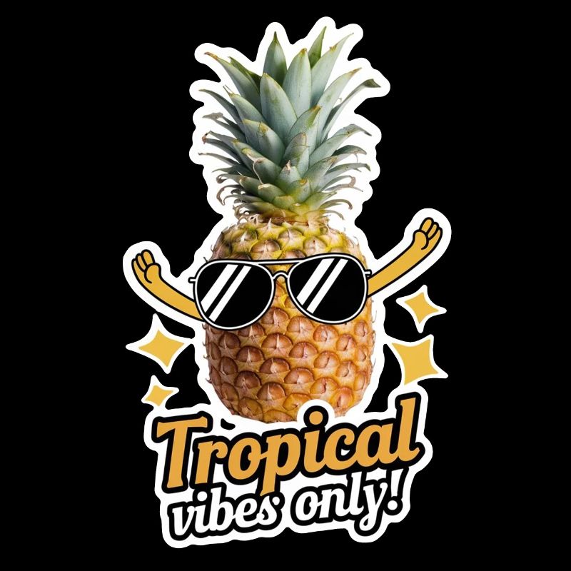 Tropical Vibes Only - Ananas-Sonnenbrille