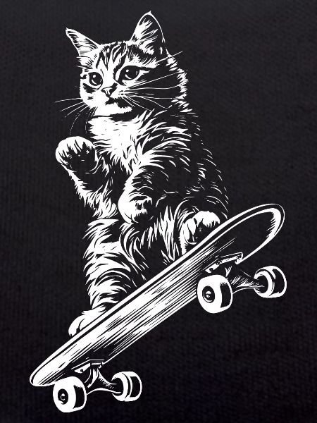 Cat Skateboard Skater