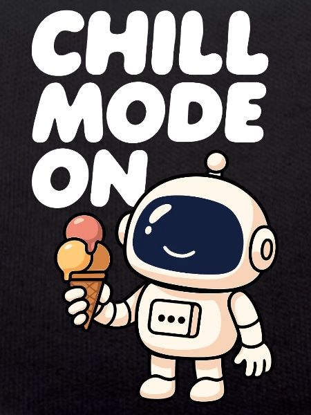 Weltraumroboter mit Eiscreme