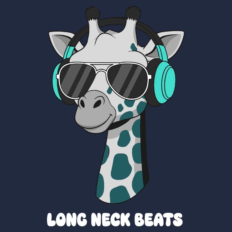 GiraffenDJ mit Kopfhörer