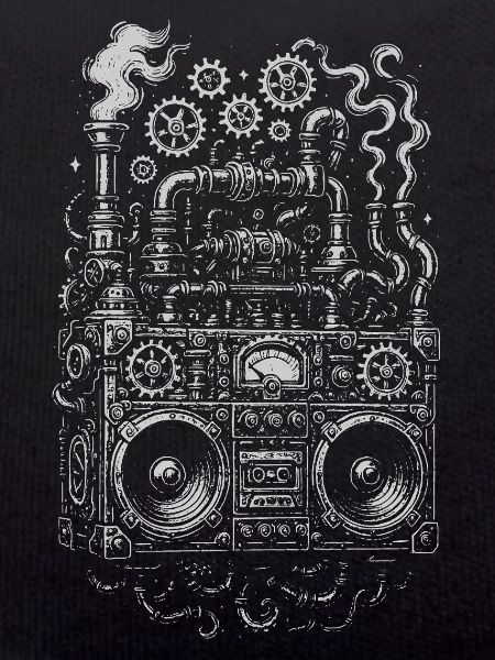 Steampunk Boombox Gears