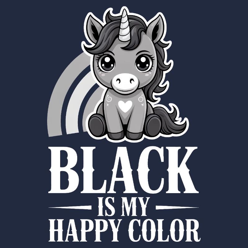 Unicorn Joy : Le noir est ma couleur joyeuse