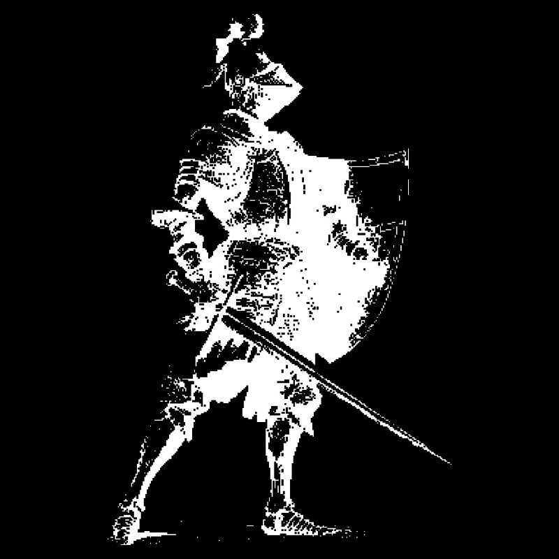 Ritter-Silhouette mit Schild