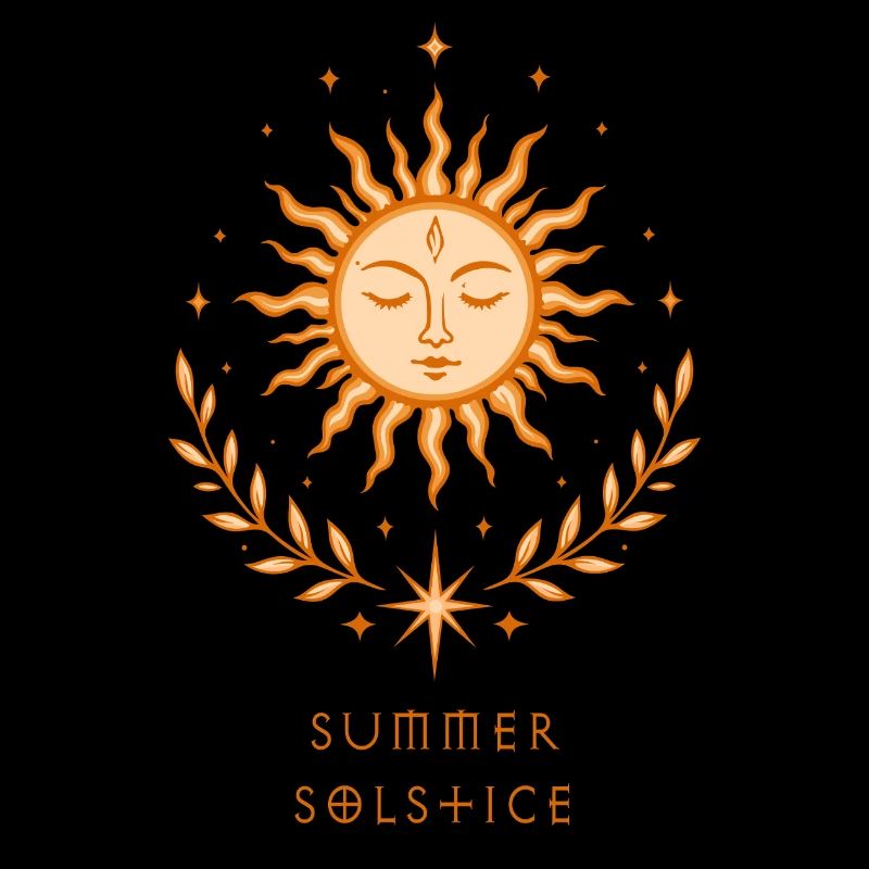 Summer Solstice Sun – Boho Symbol