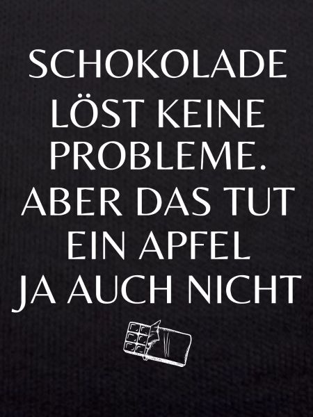 Lustiger Schokolade vs. Apfel Spruch