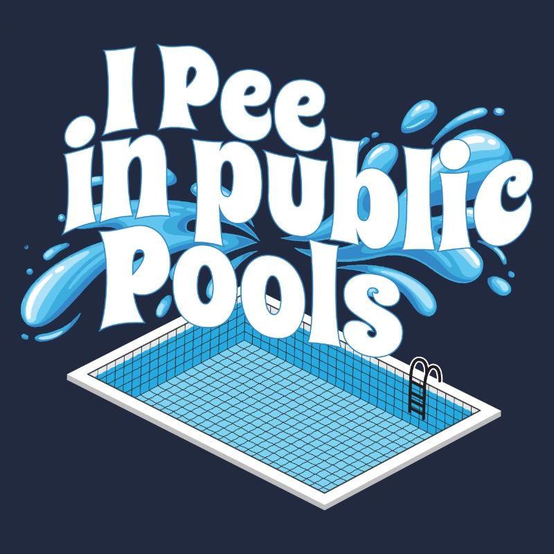 I Pee In Pools Funny Peeing In Pools Swiming