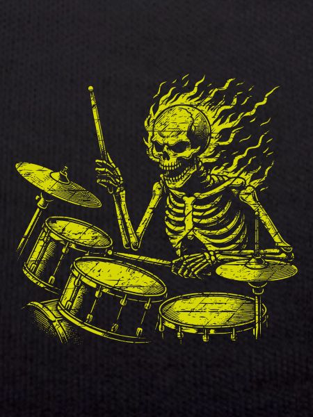 Drummer Skull Skelett am Drumset