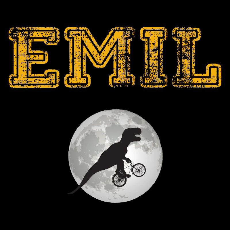 EMIL - Beautiful boy name with dinosaur