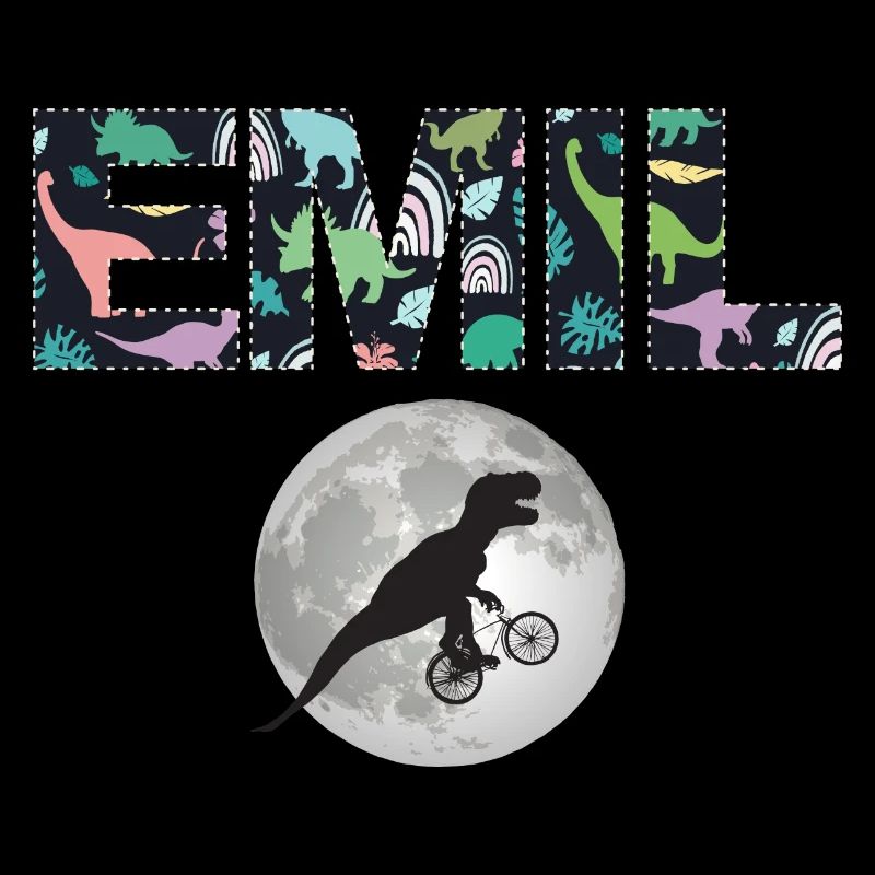EMIL - Beau prénom de garçon avec dinosaure