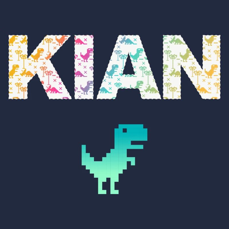 KIAN - Beautiful boy name with dinosaur