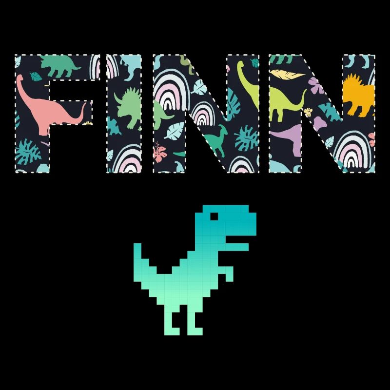 FINN - Beautiful boy name with dinosaur