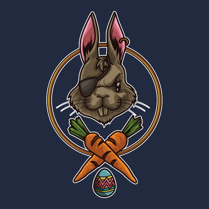 Easter Bunny Pirate | Happy Easter Colored Eggs