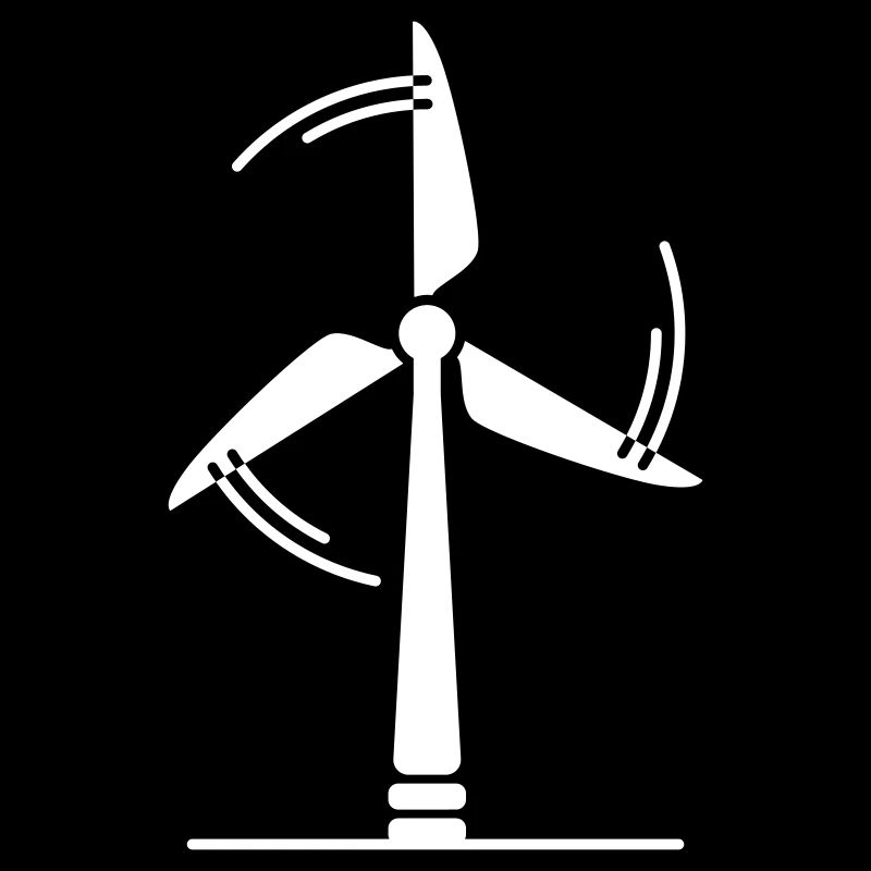 Wind turbine silhouette