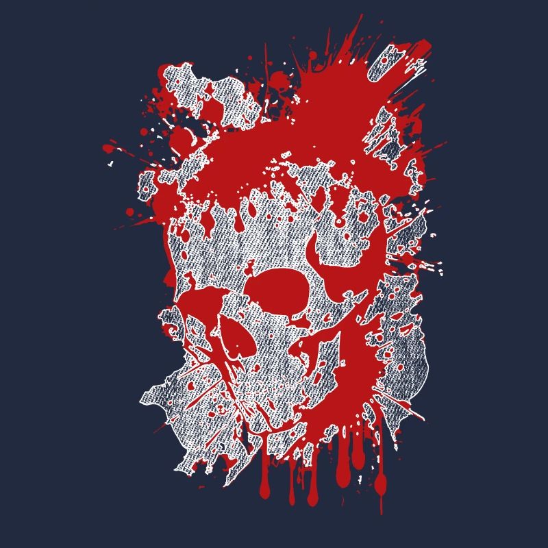 Splatter Skull Bloody