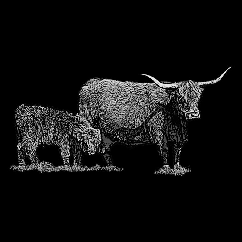 Kuh mit Kalb
