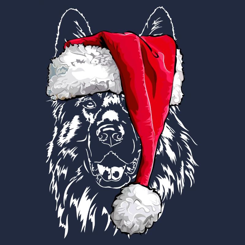 Santa GERMAN SHEPHERD Christmas Wilsigns
