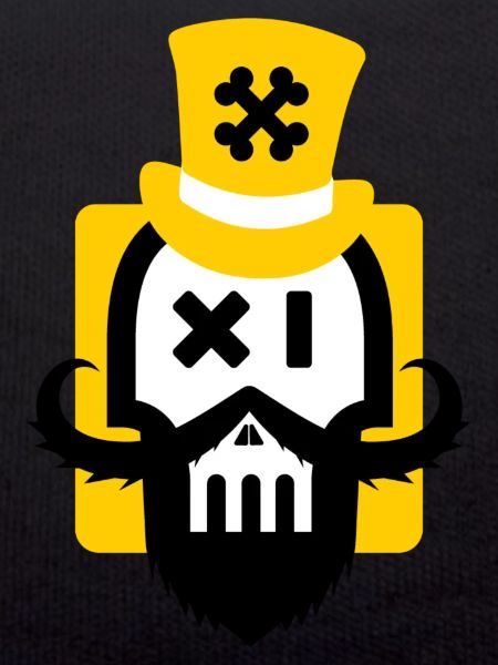 Bearded skull yellow