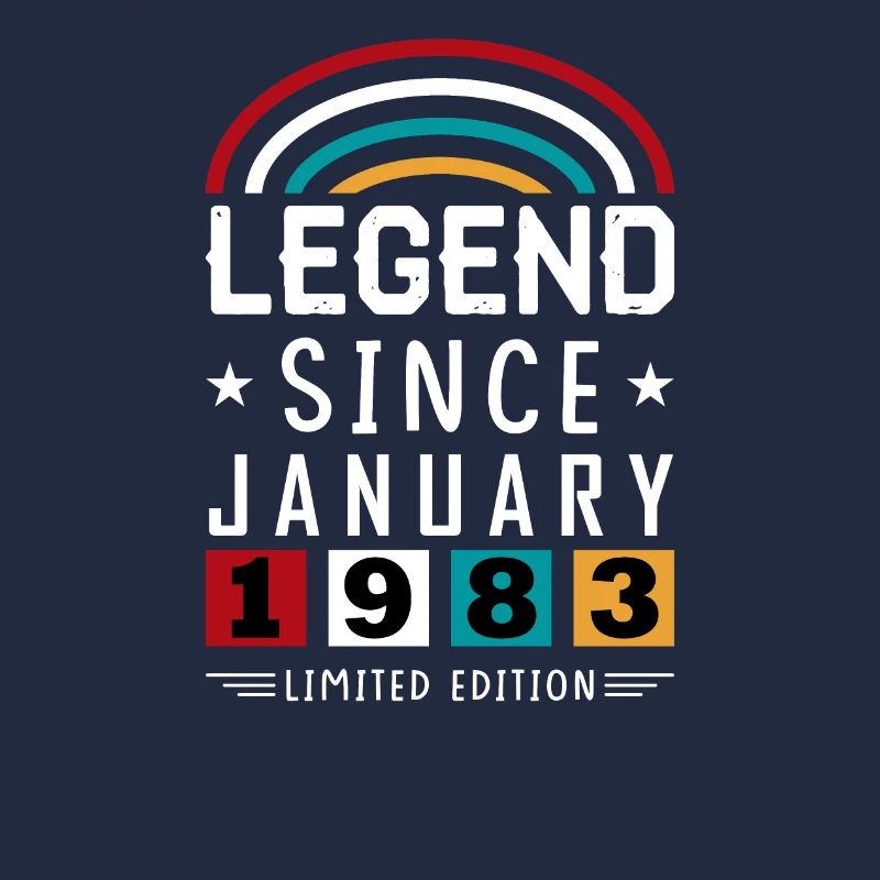 1983 Legend Since Geburtstag Geschenk Januar