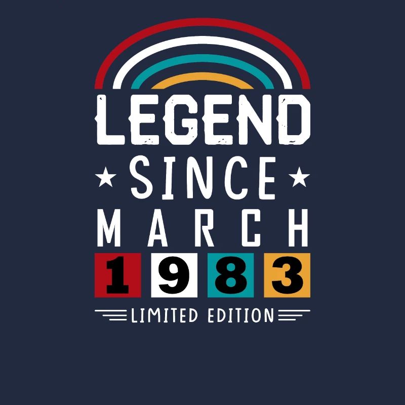 1983 Legend Since Geburtstag Geschenk März