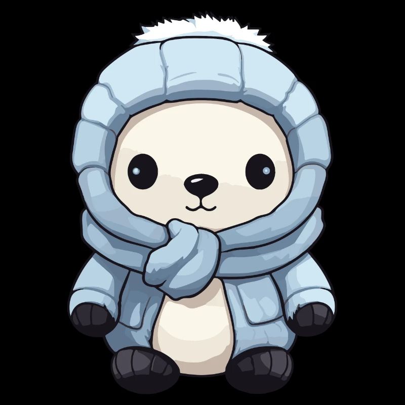 Eisbär Winter Bär Comic Niedlich