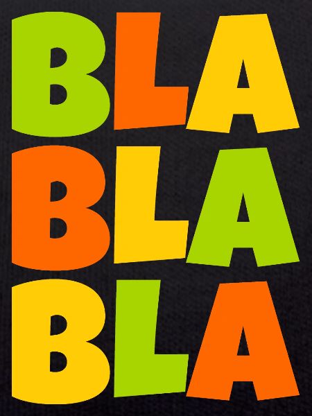 buntes Bla bla bla