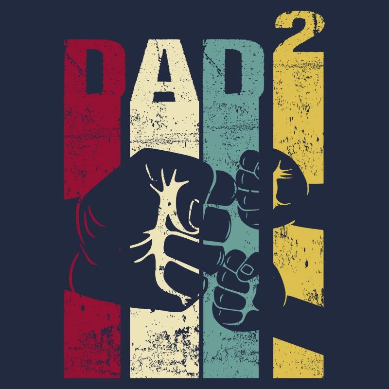Papa Vater von 2 Kinder Zwillinge Söhnen Mädchen