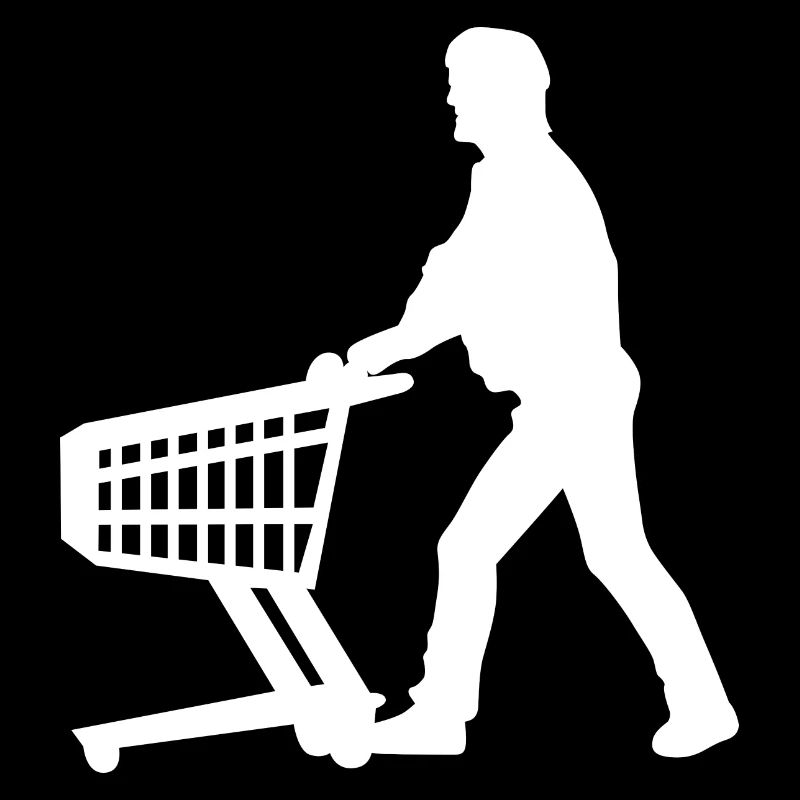 Einkaufswagen Einkaufen Warenkorb Mann Supermarkt