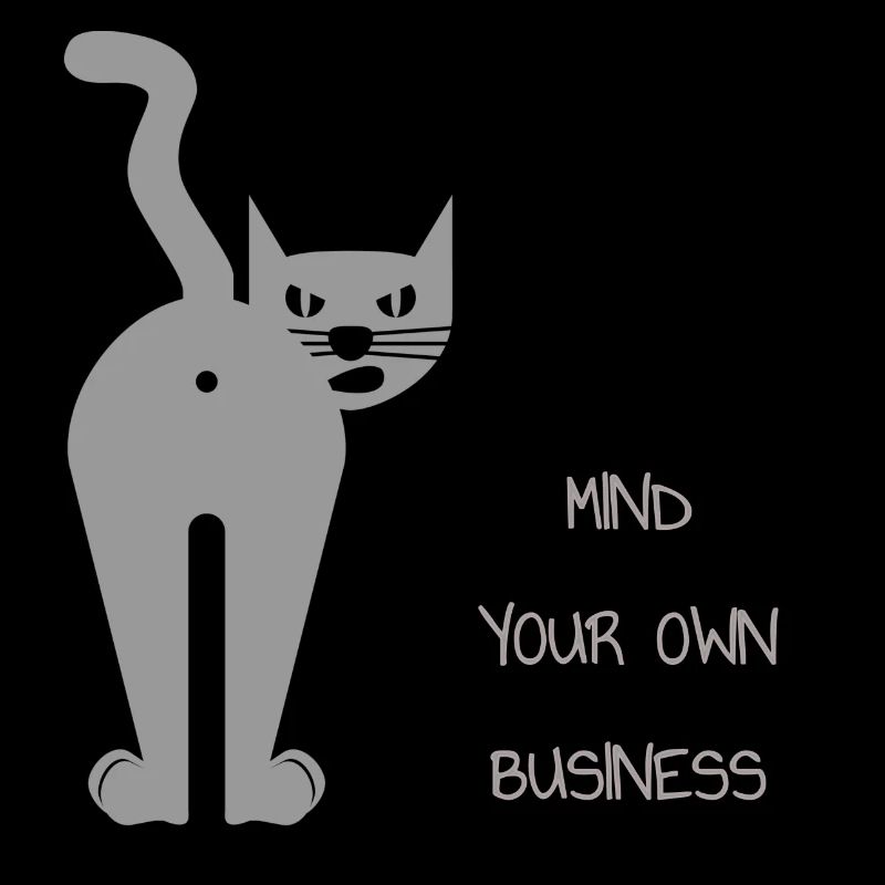 Chat arrogant - Méfiez-vous de vos affaires - Cul