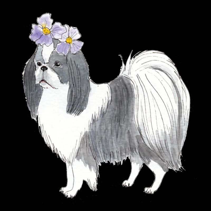 Menton japonais avec fleur