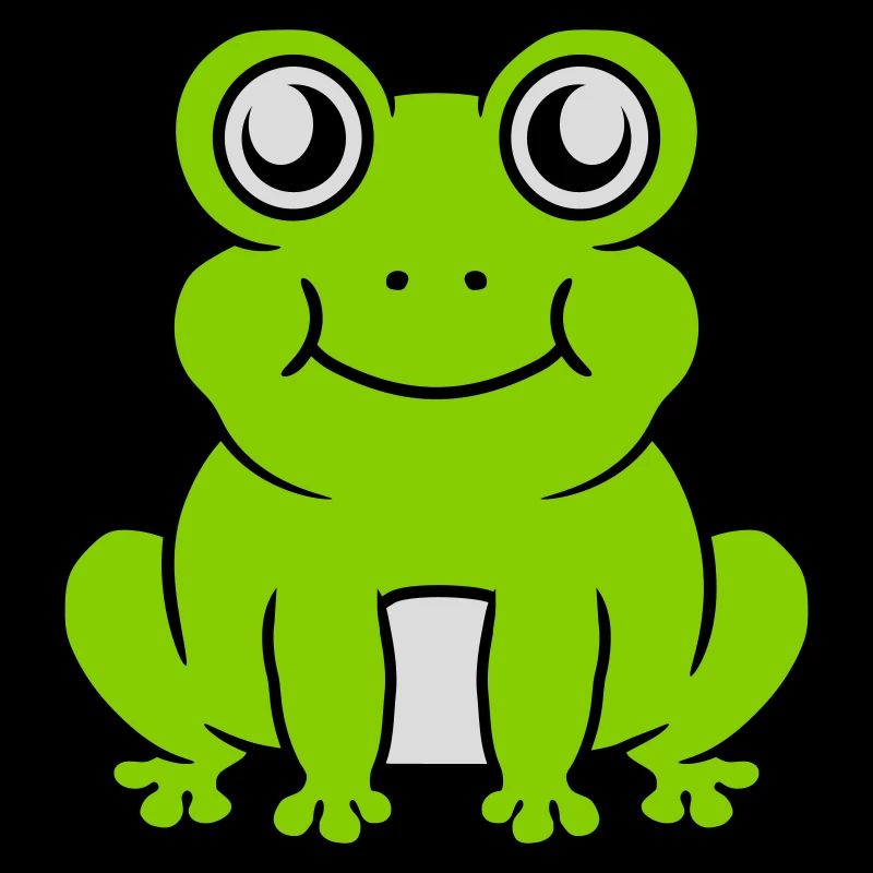 Comic sweet frog sitting