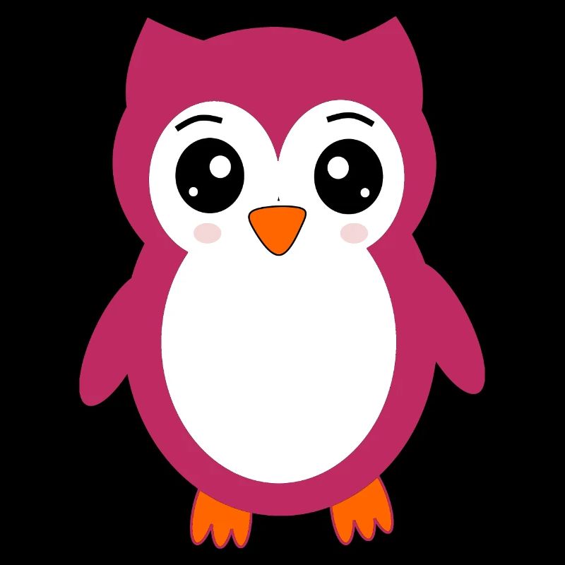 süßes kawaii Eulen T-shirt Geschenk 