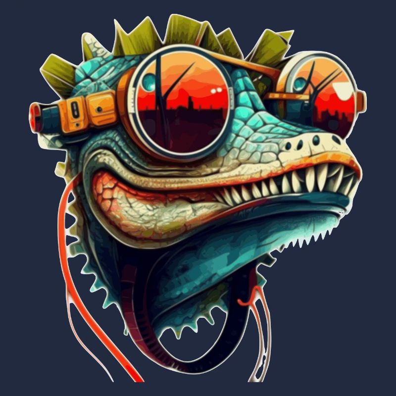 Tête de crocodile comme un reptile dans cool avec des lunettes de soleil