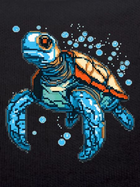 Schildkröte besteht aus Pixeln